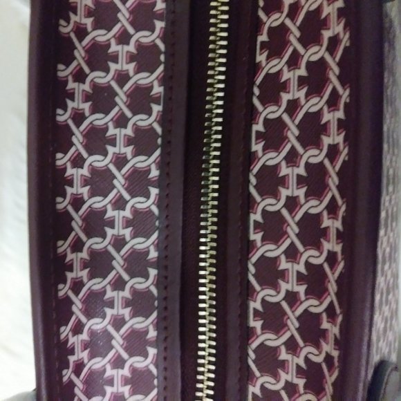 Kate Spade Link Zip Tote Pink Burgundy Saffiano PV - Picture 15 of 16